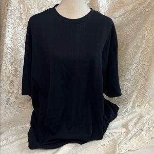 Claiborne Black Cotton-Polyester Blend Top